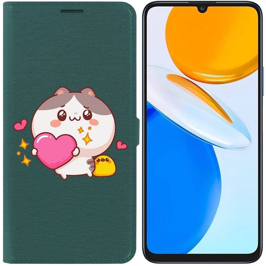 

Чехол-книжка Eco Book для Honor X7 Сердце для тебя, Зеленый