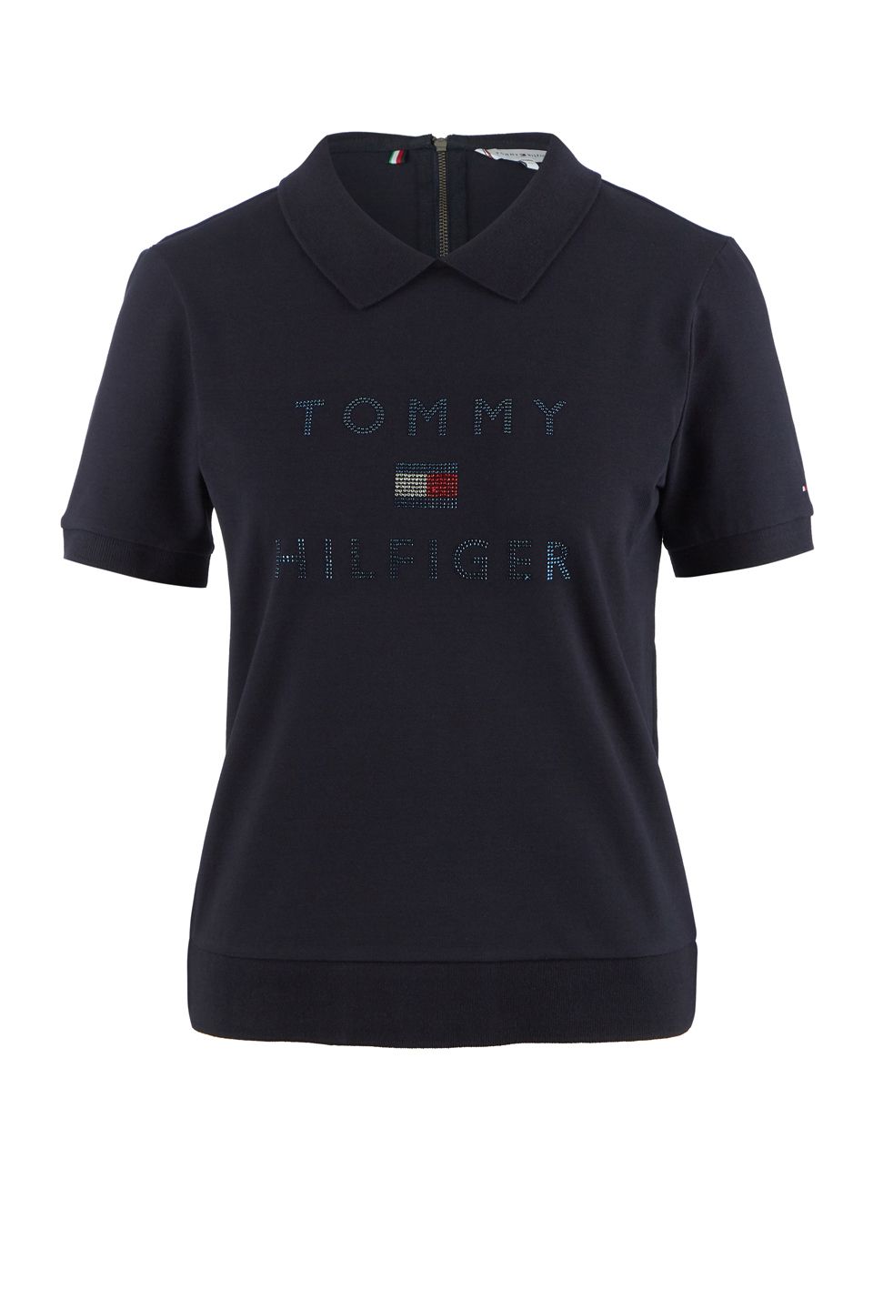 

Футболка женская Tommy Hilfiger WW0WW27866 синяя XS, Синий, WW0WW27866
