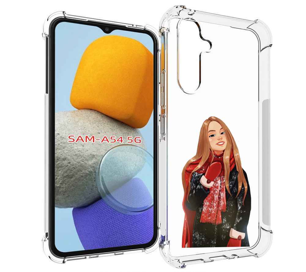 

Чехол MyPads Новогодний-зимний-арт женский для Samsung Galaxy A54, Tocco