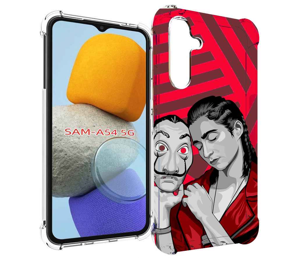 

Чехол MyPads Найроби-бумажного-дома для Samsung Galaxy A54, Tocco
