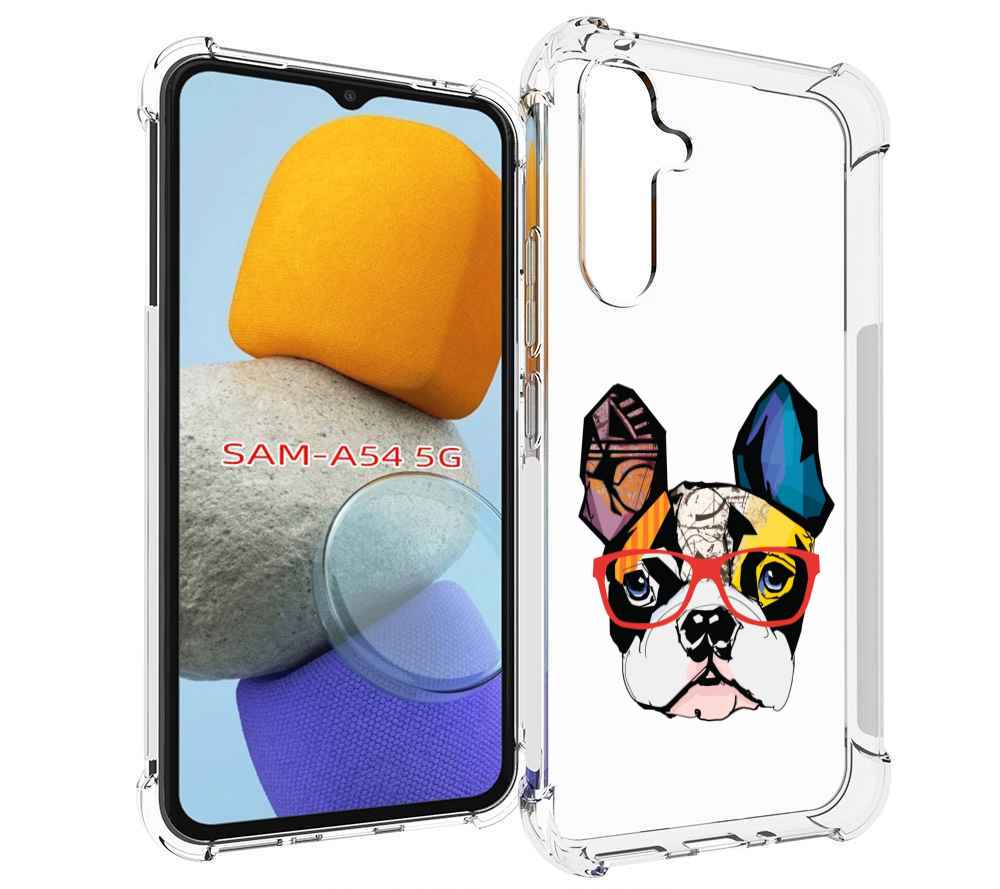 

Чехол MyPads Мопс-в-очках для Samsung Galaxy A54, Tocco