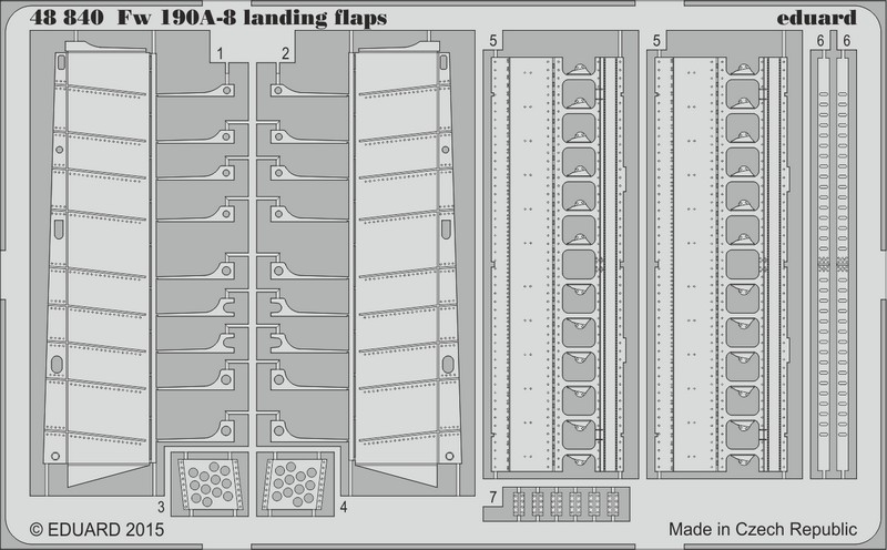 

Фототравление Eduard 48840 Fw 190A-8 закрылки 1/48