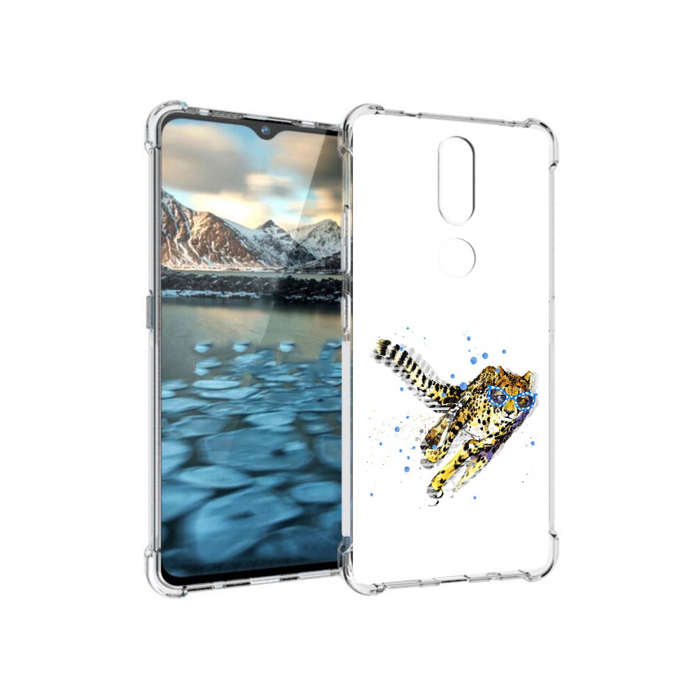 

Чехол MyPads Tocco для Nokia 2.4 гепард в очках (PT227049.107.287), Прозрачный, Tocco