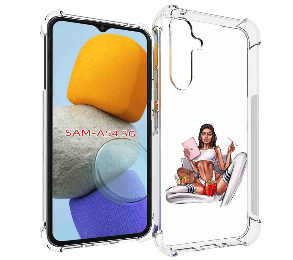 

Чехол MyPads Модная-иллюстрация-девушки женский для Samsung Galaxy A54, Tocco