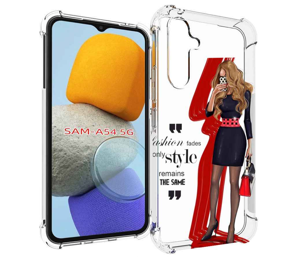 

Чехол MyPads Модная-девушка женский для Samsung Galaxy A54, Tocco