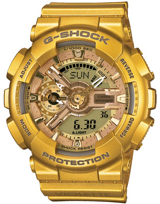 фото Наручные часы мужские casio gma-s110vk-9a золотистые