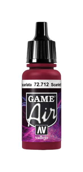 фото Краска для аэрографа vallejo game air 712-17ml. scarlet red 72.712