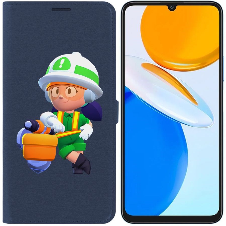 

Чехол-книжка Eco Book для Honor X7 Brawl Stars-Строительница Джеки
