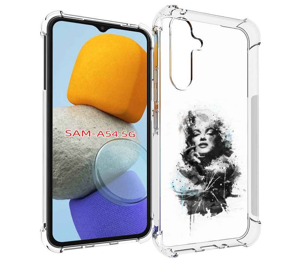 

Чехол MyPads Мерлин Монро загадочная женский для Samsung Galaxy A54, Tocco