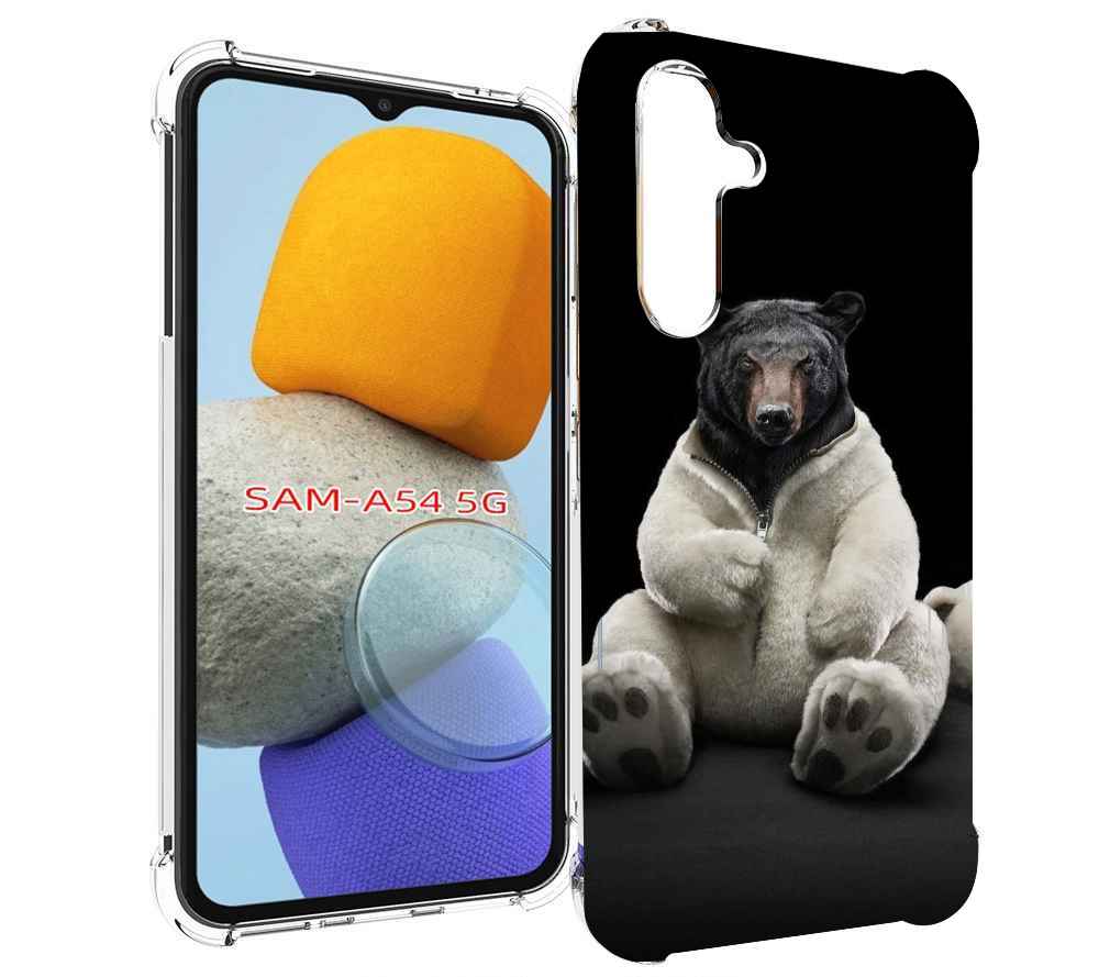 

Чехол MyPads Медведь-бурый-белый для Samsung Galaxy A54, Tocco