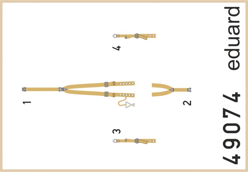 

Фототравление Eduard 49074 Spitfire Mk.VIII seatbelts SUPERFABRIC