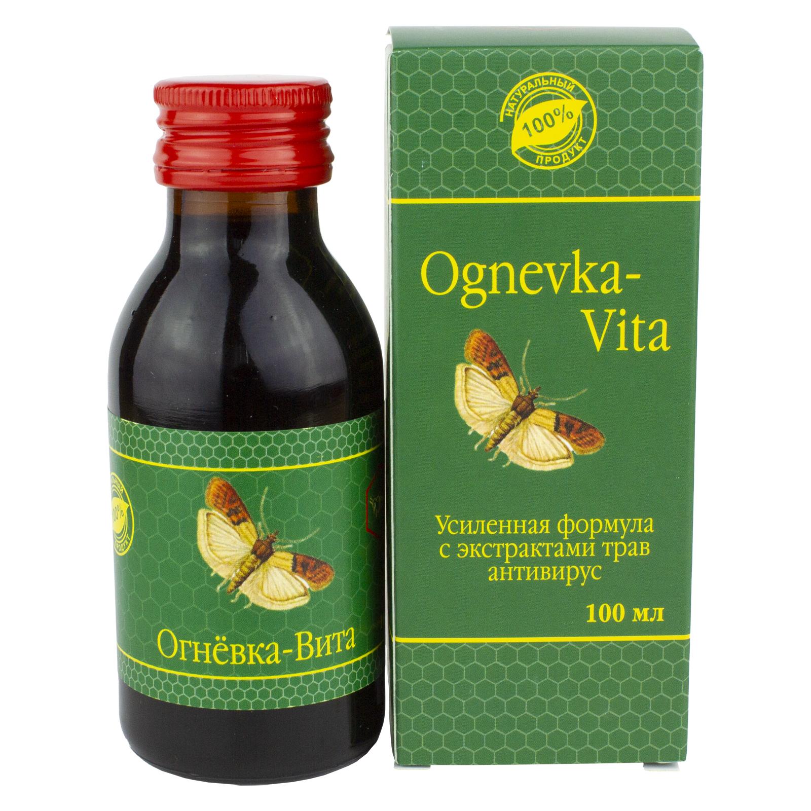 

Настойка "Огнёвка Вита" Жива для иммунитета, противовирусное, от простуды 100 мл, вита