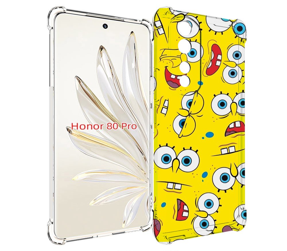 

Чехол MyPads много-спанч-боба для Honor 80 Pro, Прозрачный, Tocco
