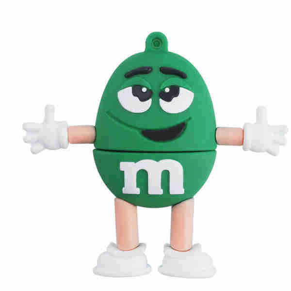

Флешка M&M'S зеленый 8ГБ (19195), USB накопитель 8GB сувенирный, M&M'S зеленый