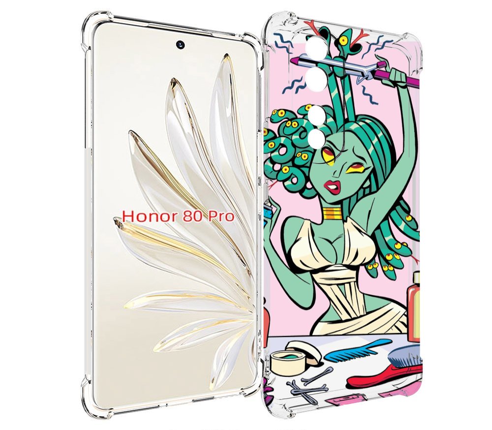 

Чехол MyPads медуза расчесывается женский для Honor 80 Pro, Прозрачный, Tocco