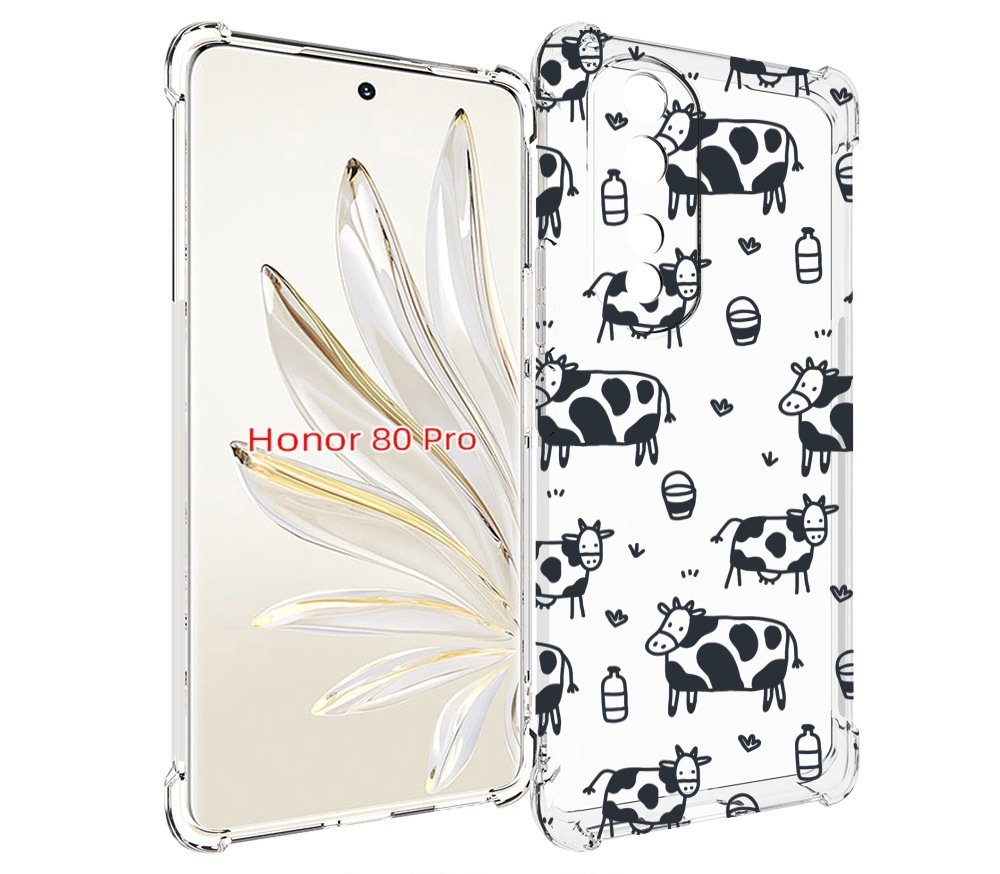 Чехол MyPads маленькие-коровки для Honor 80 Pro