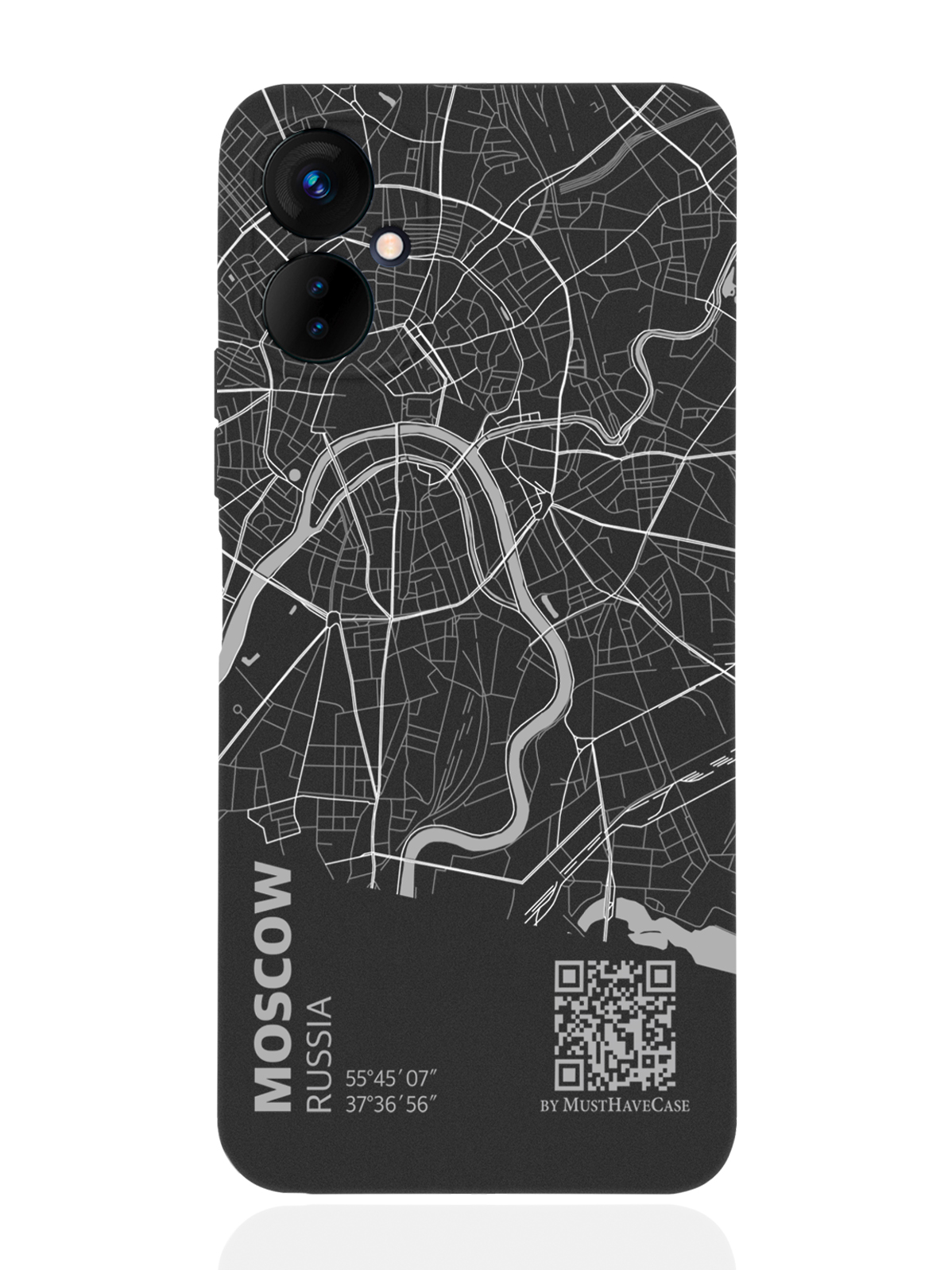 

Чехол MustHaveCase для Tecno Spark 9 Pro Карта Москвы черный, Серый;черный