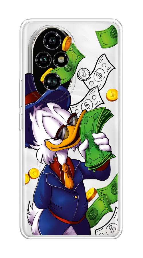 

Чехол на Honor 200 Pro "Scrooge McDuck with Money", Синий;зеленый;белый, 6124850-1