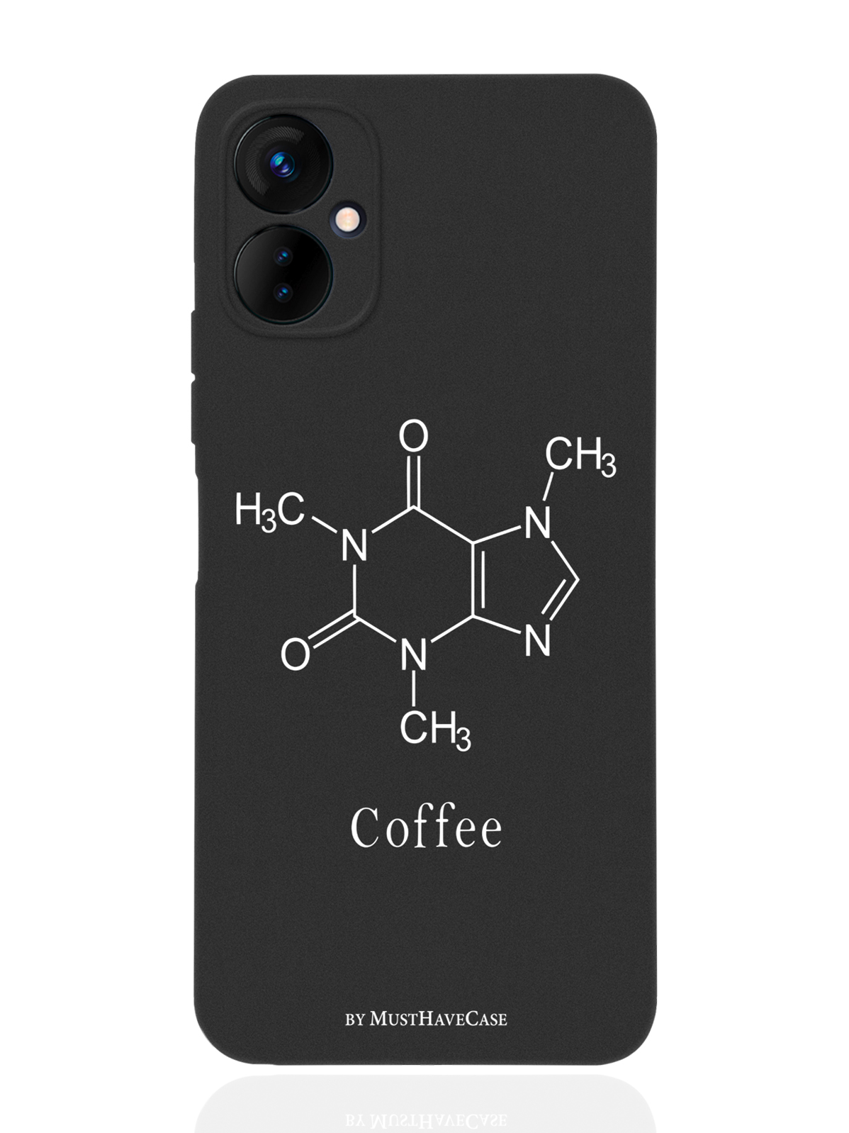 

Чехол MustHaveCase для Tecno Spark 9 Pro Молекула кофе черный, Черный;белый