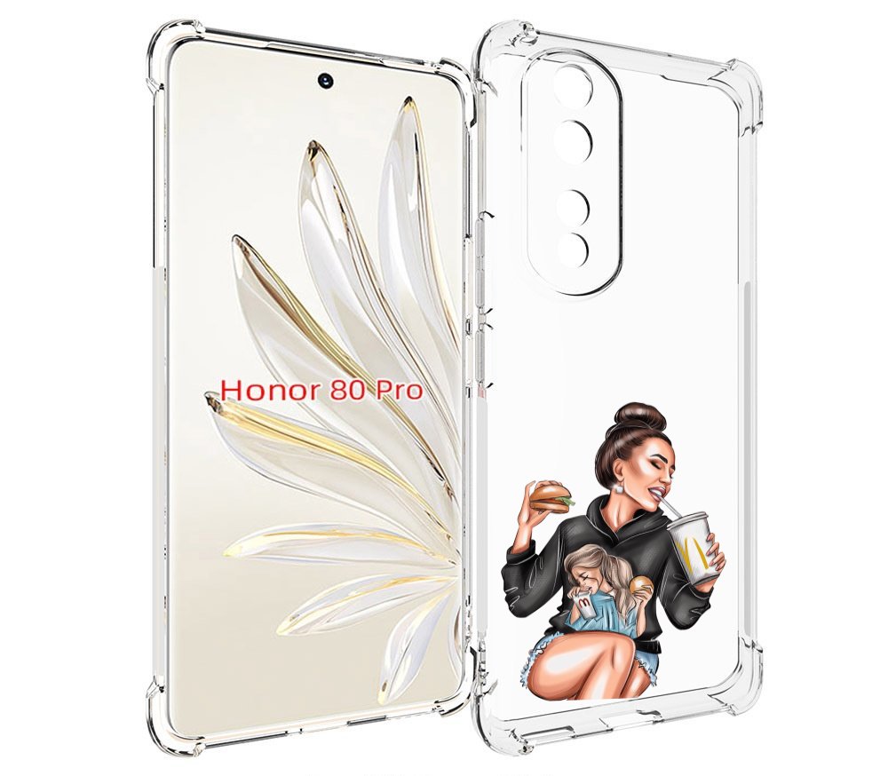 

Чехол MyPads любительница-макдональдс женский для Honor 80 Pro, Прозрачный, Tocco