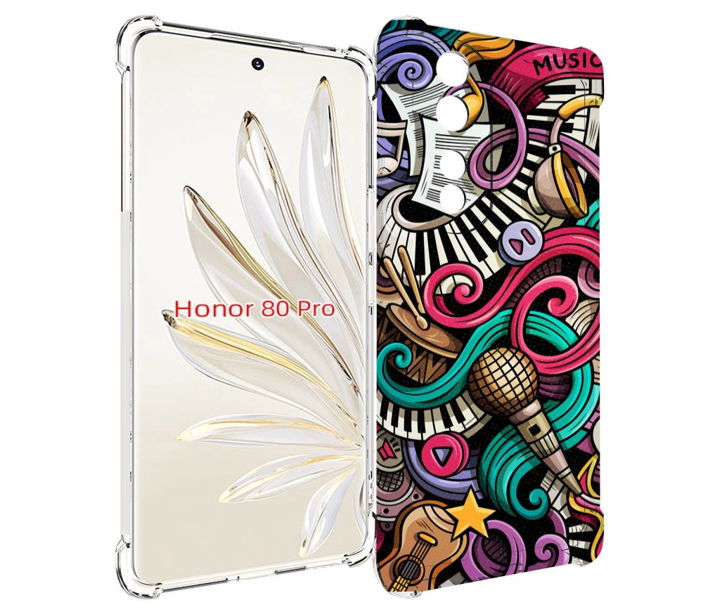 

Чехол MyPads любимая-музыка для Honor 80 Pro, Прозрачный, Tocco