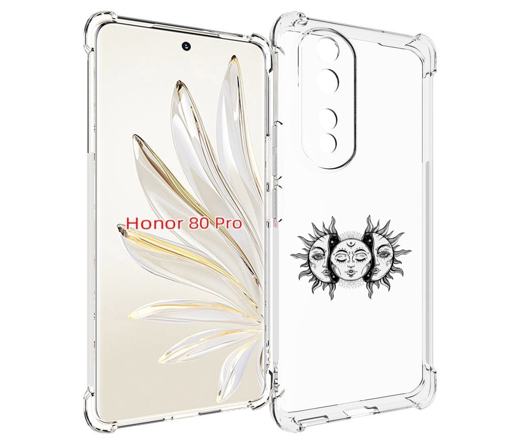 

Чехол MyPads луна-в-солнце для Honor 80 Pro, Прозрачный, Tocco