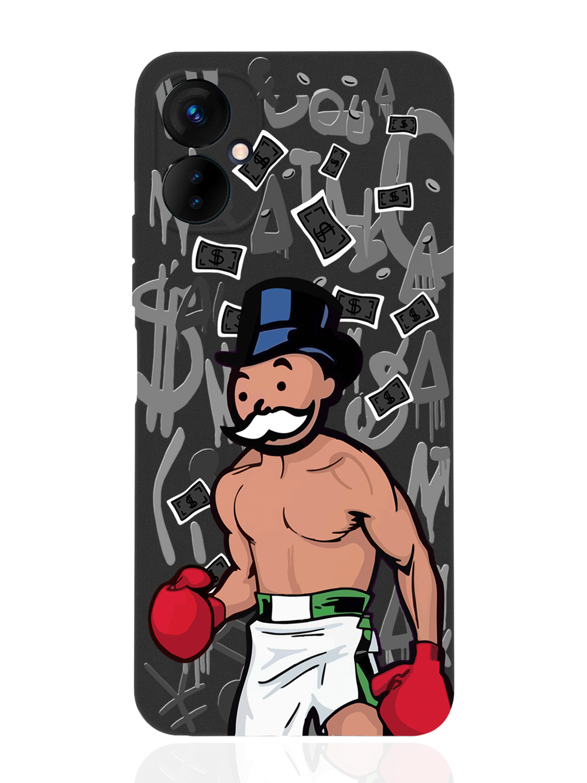 

Чехол MustHaveCase для Tecno Spark 9 Pro Monopoly Boxing/ Монополия Боксер черный, Разноцветный