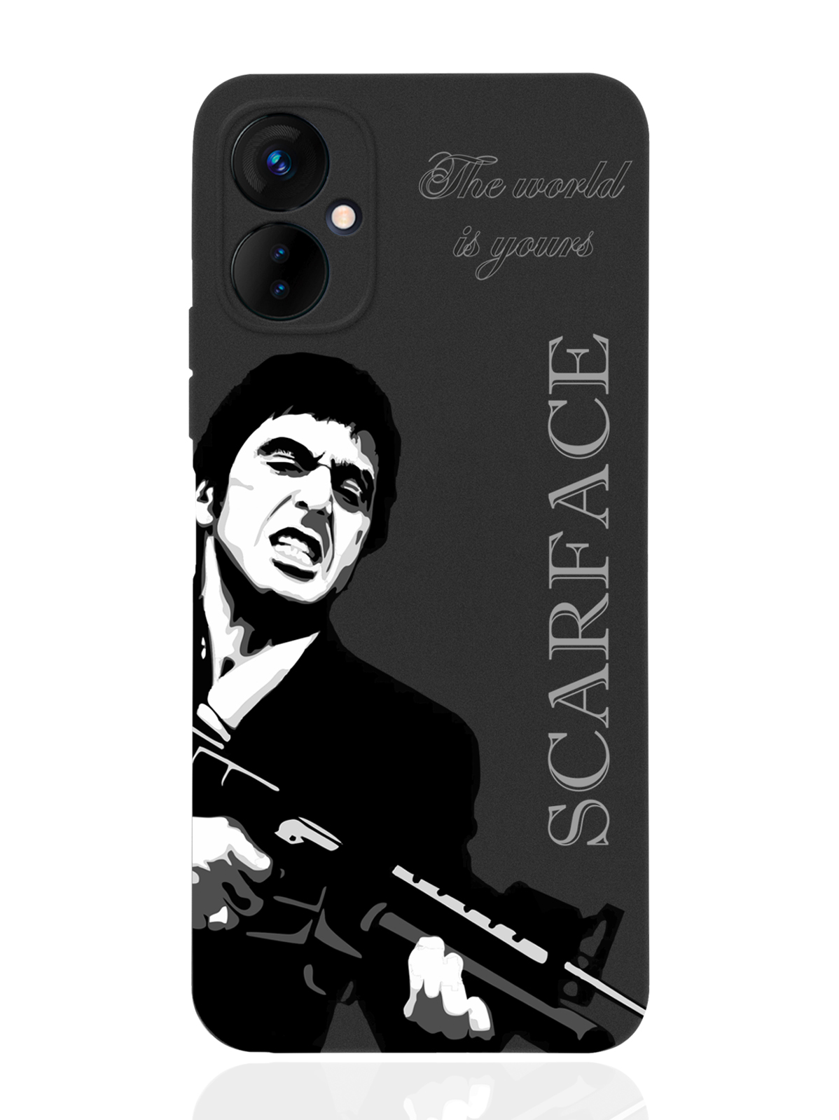 фото Чехол musthavecase для tecno spark 9 pro scarface tony montana/ лицо со шрамом черный