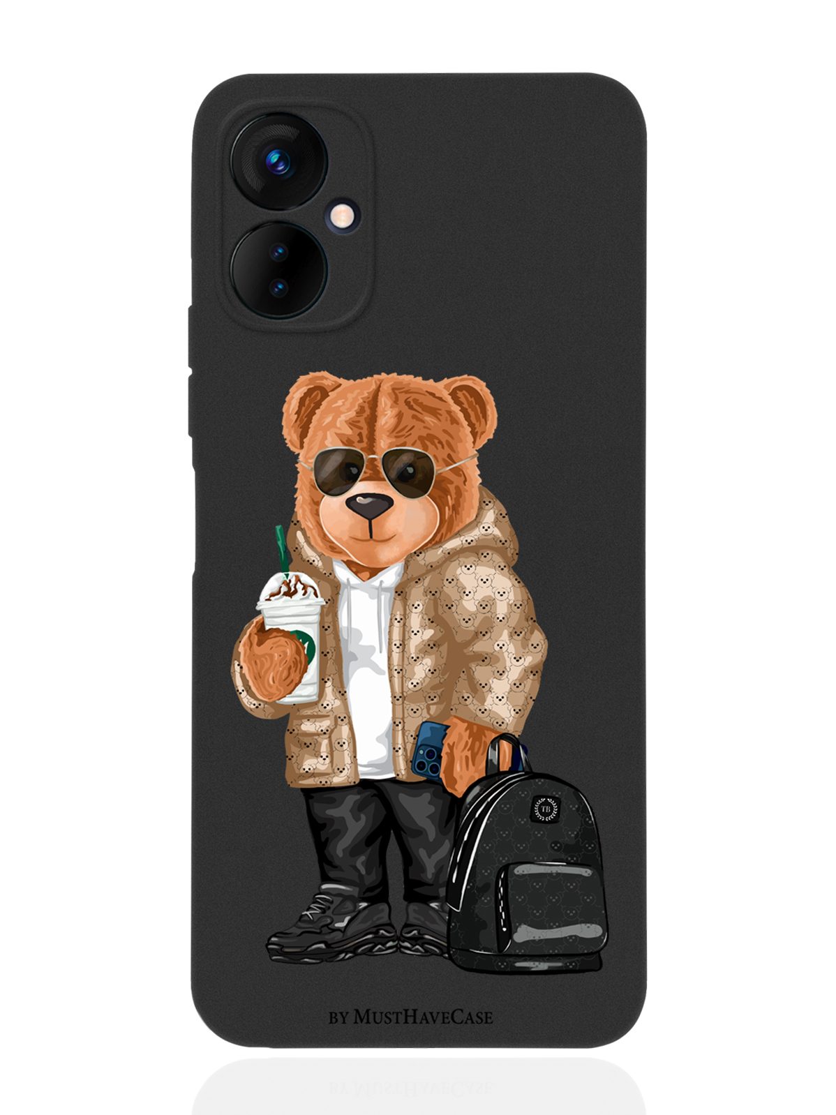 

Чехол MustHaveCase для Tecno Spark 9 Pro Tony Style в очках черный, Коричневый;черный;белый
