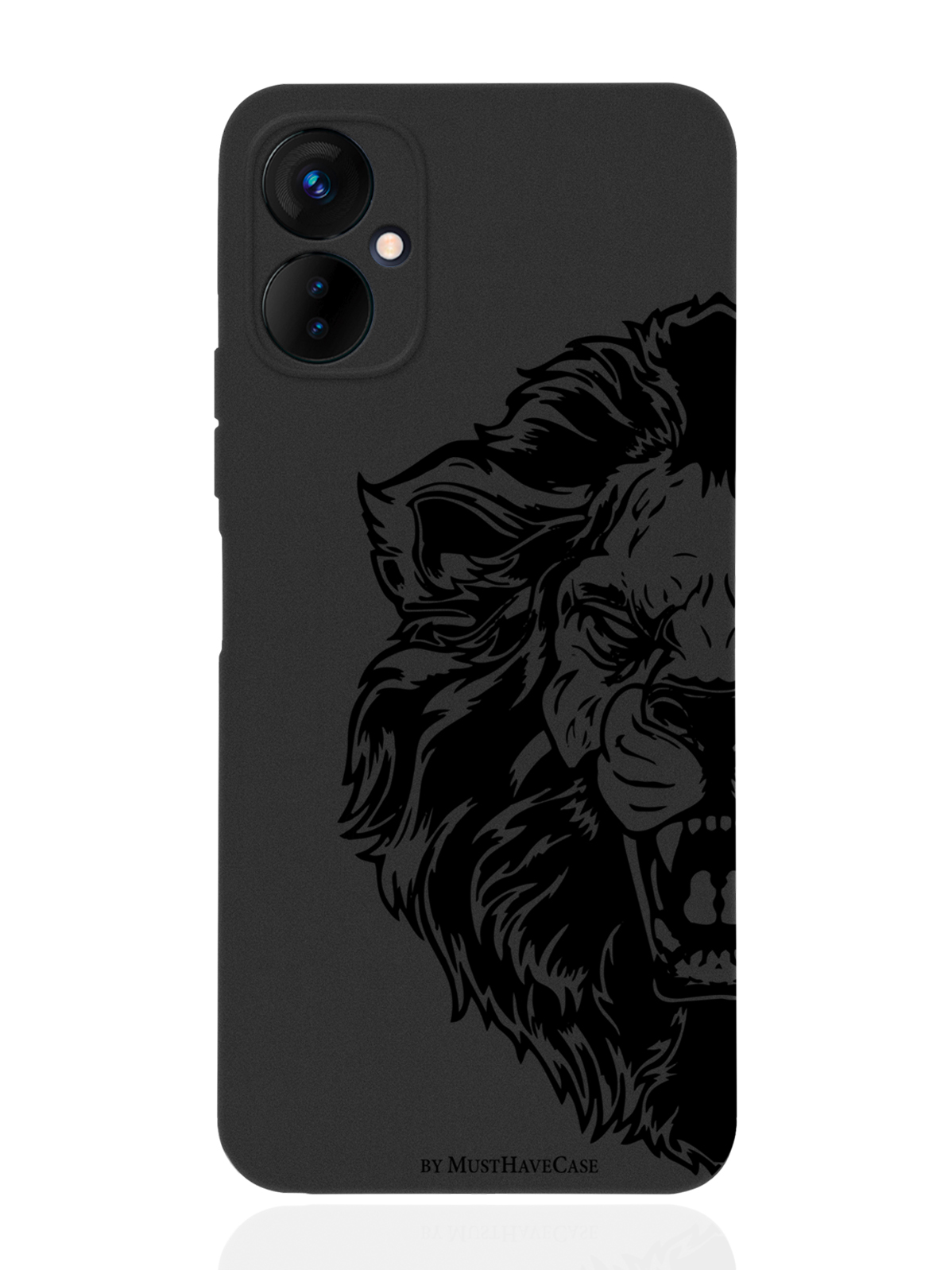 

Чехол MustHaveCase для Tecno Spark 9 Pro Король Лев черный, Черный;коричневый