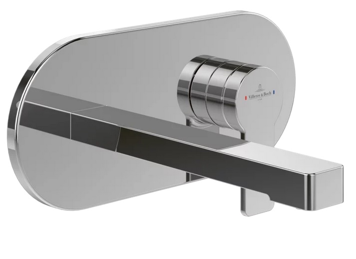 

Смеситель для раковины Villeroy & Boch Architectura с донным клапаном TVW10311211061, Серебристый