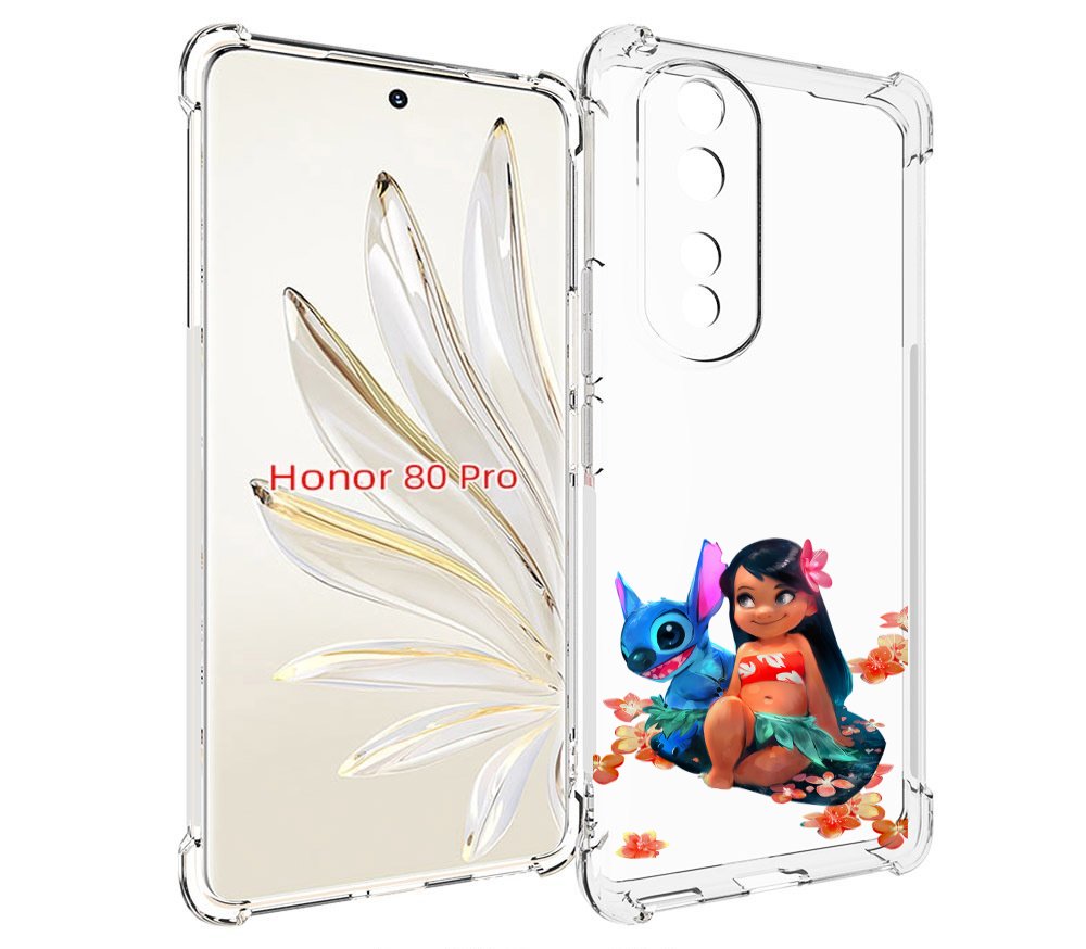 

Чехол MyPads лила-и-стич детский для Honor 80 Pro, Прозрачный, Tocco