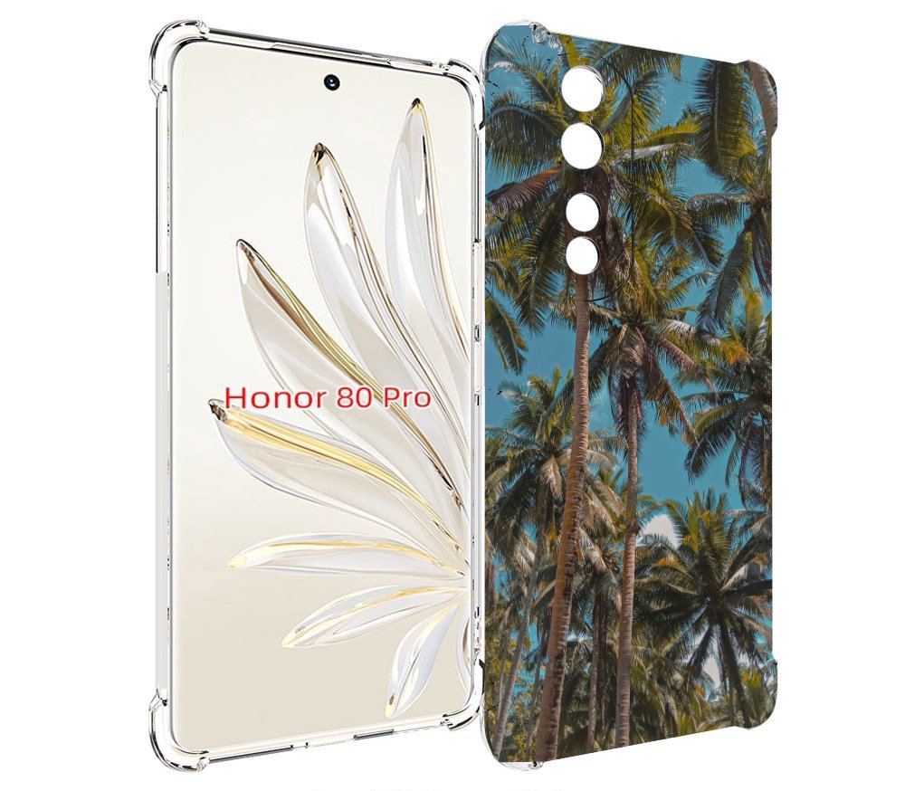 

Чехол MyPads летние пальмы для Honor 80 Pro, Прозрачный, Tocco
