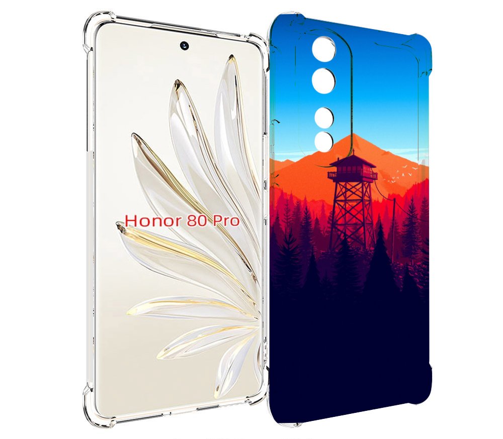 

Чехол MyPads лес с оранжевыми горами для Honor 80 Pro, Прозрачный, Tocco