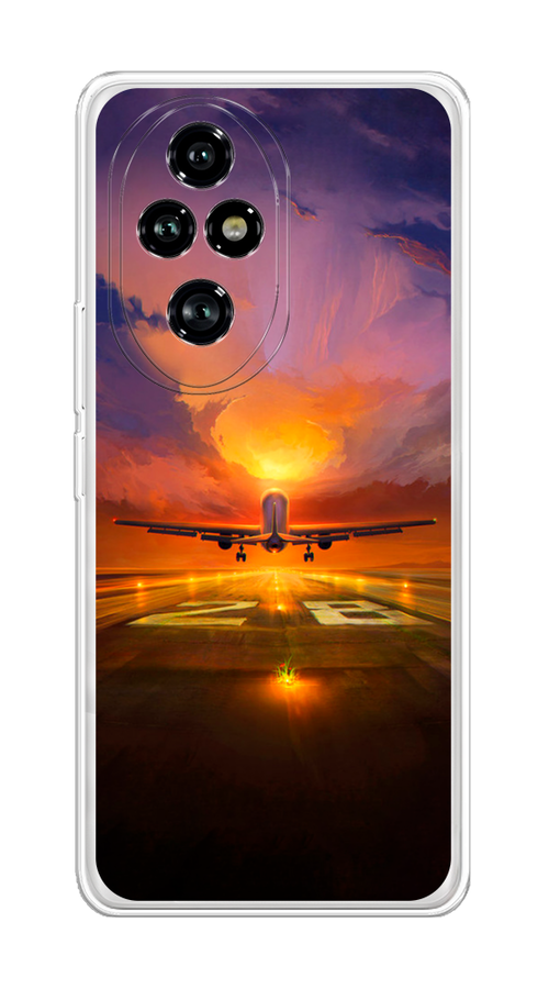 

Чехол на Honor 200 Pro "Самолет на посадке", Оранжевый;синий, 6124850-1