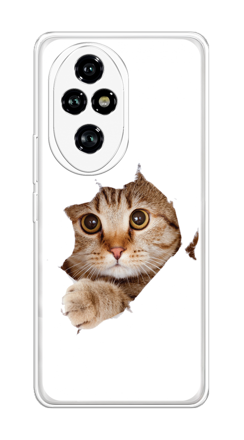 

Чехол на Honor 200 Pro "Кот и бумага", Белый;коричневый, 6124850-1