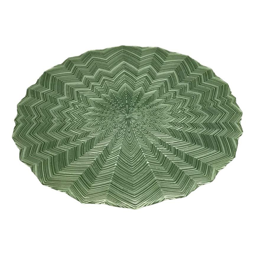 Тарелка ArdaCam 29x1,6 см зеленая