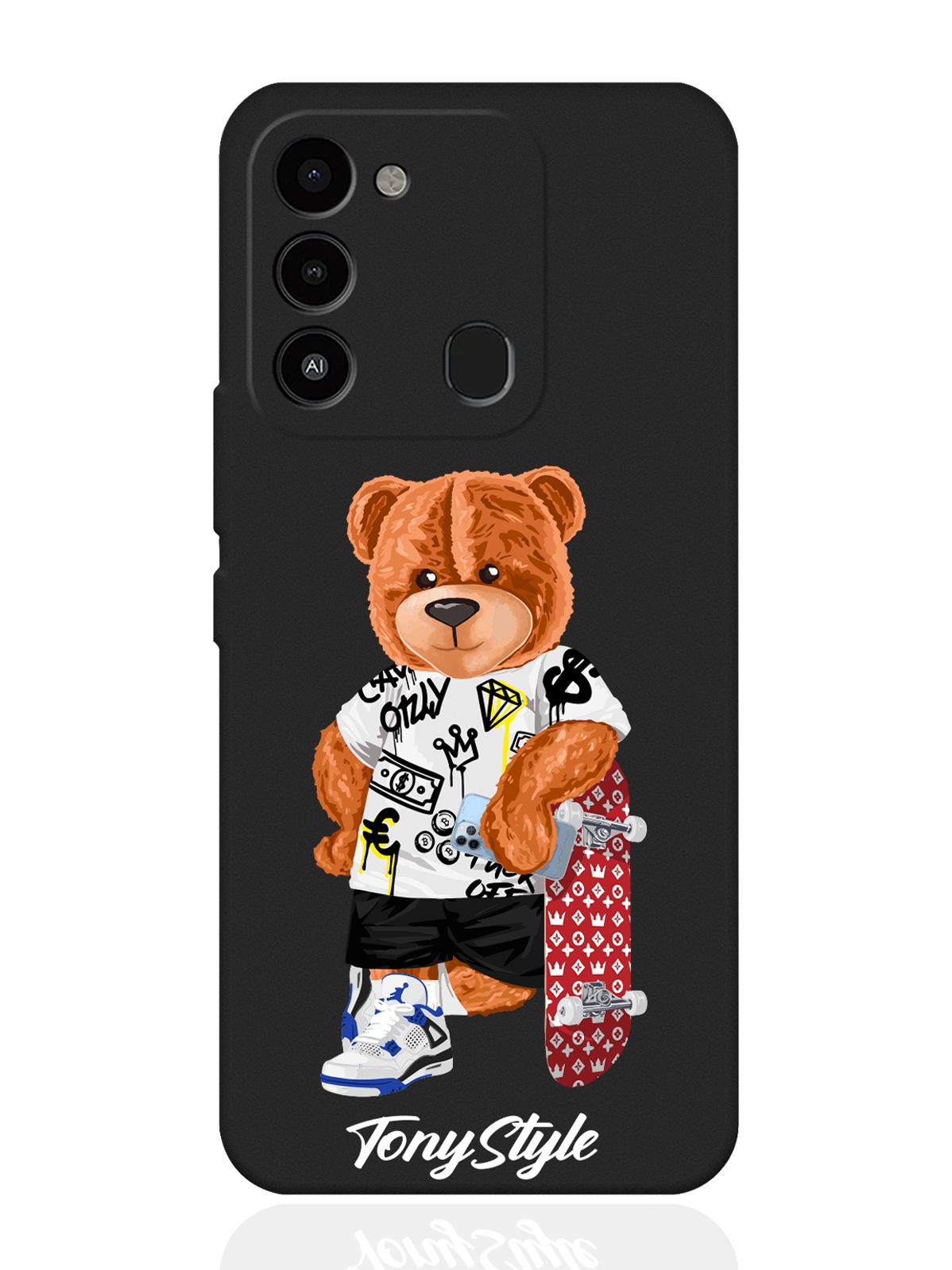 

Чехол Tony Style для Tecno Spark 9 Tony Style со скейтом черный, Коричневый;черный;красный
