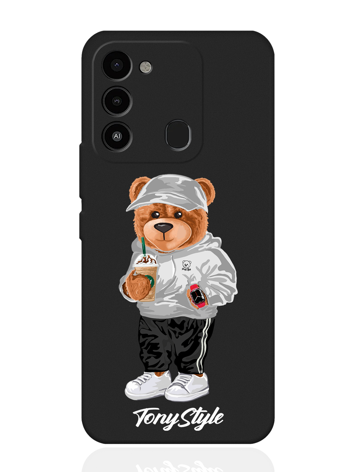 

Чехол Tony Style для Tecno Spark 9 Tony Style с кофе черный, Серый;белый;черный