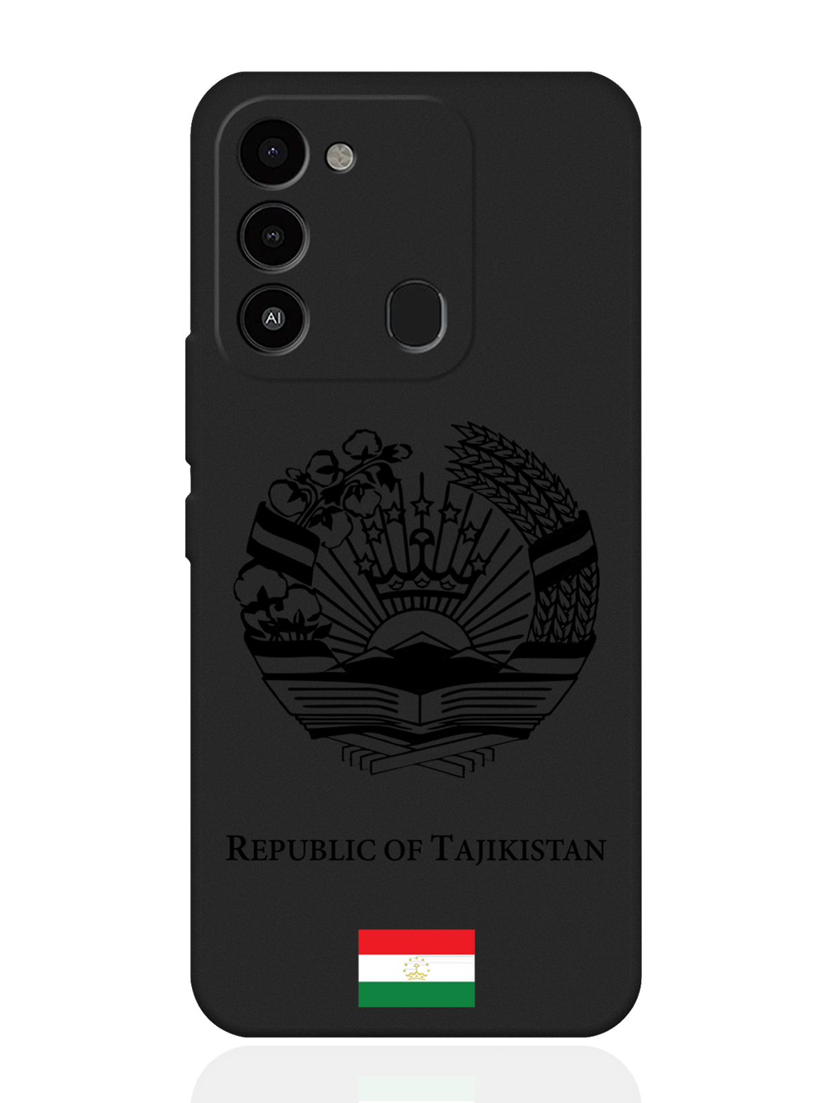 

Чехол SignumCase для Tecno Spark 9 Черный лаковый Герб Таджикистана черный