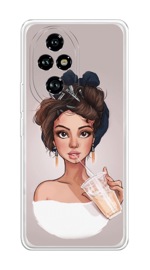

Чехол на Honor 200 Pro "Девушка с фраппе", Серый, 6124850-1