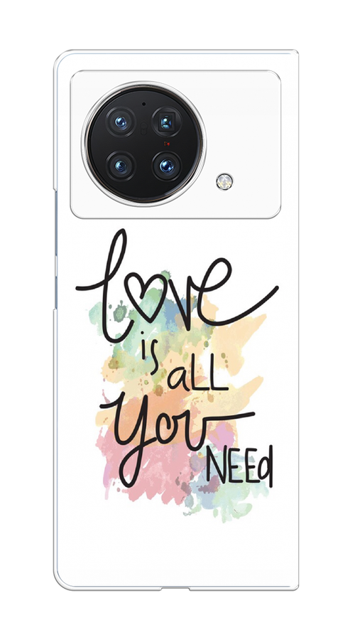 

Чехол на Vivo X Fold "Love is all you need", Белый;черный;зеленый, 266750-1