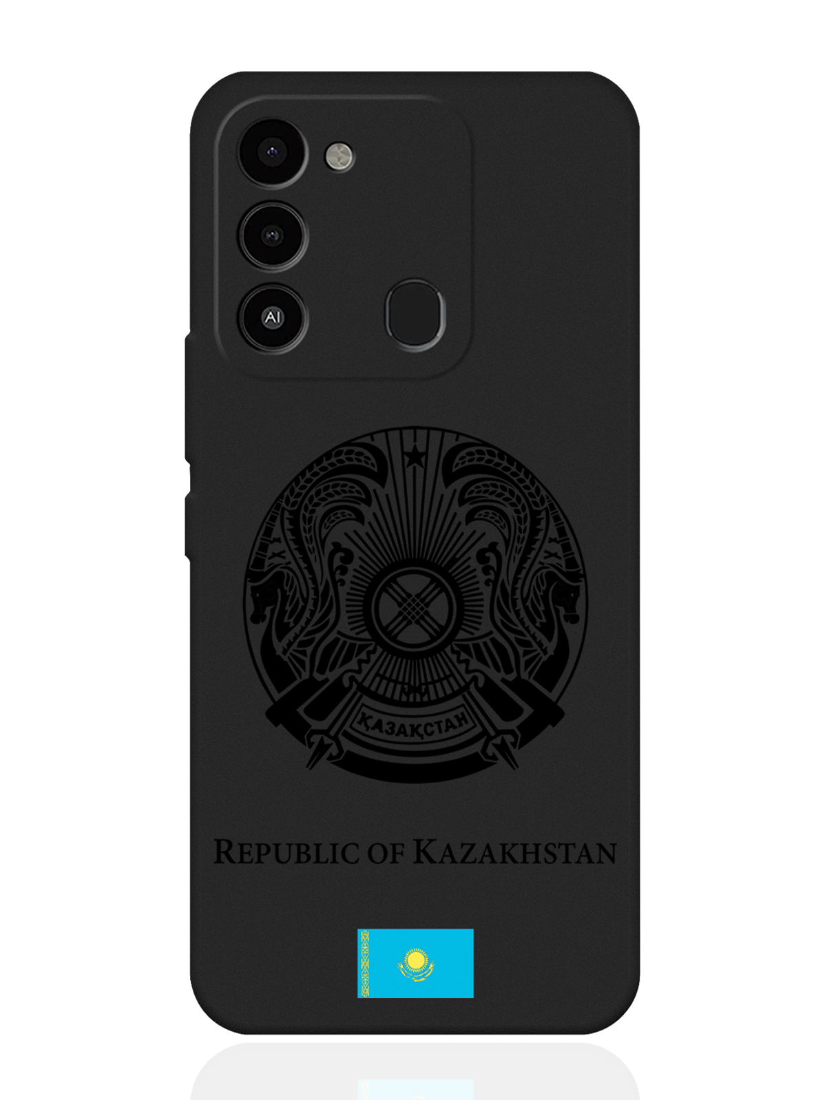 

Чехол SignumCase для Tecno Spark 9 Черный лаковый Герб Казахстана черный