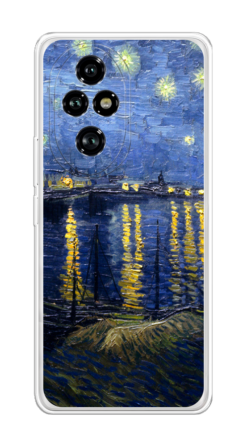

Чехол на Honor 200 Pro "Звездная ночь над Роной", Синий;желтый, 6124850-1