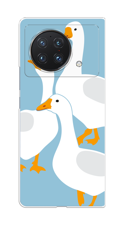

Чехол на Vivo X Fold "Гусиное трио", Голубой;белый;серый;желтый, 266750-1