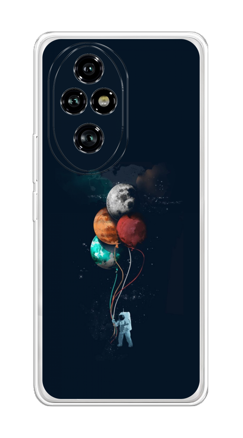 

Чехол на Honor 200 Pro "Космонавт с шариками", Разноцветный, 6124850-1