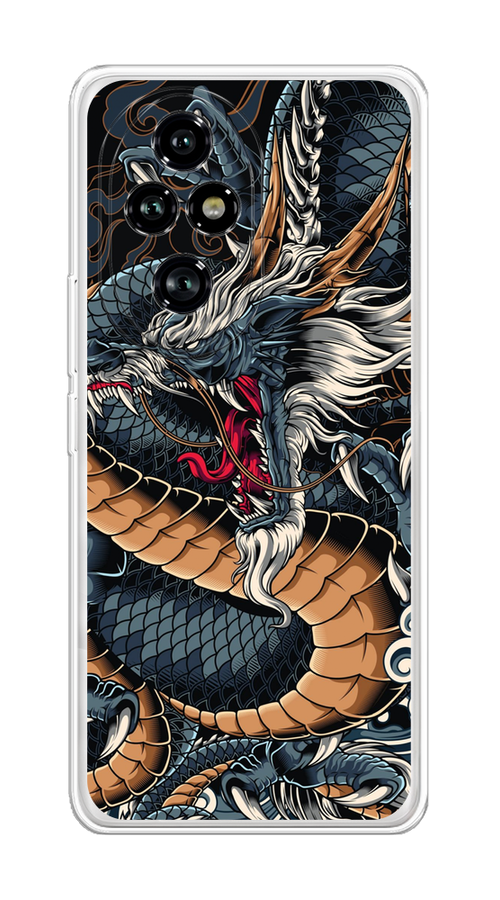

Чехол на Honor 200 Pro "Japanese Dragon", Коричневый;черный;синий, 6124850-1