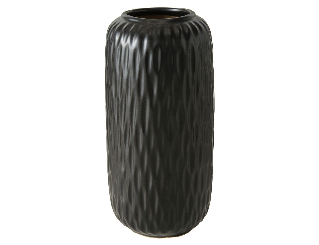 фото Керамическая ваза залина, чёрная, 19х9 см, boltze