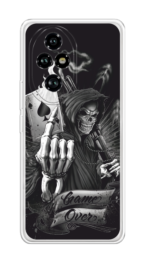 

Чехол на Honor 200 Pro "Игра закончена", Черный;серый, 6124850-1