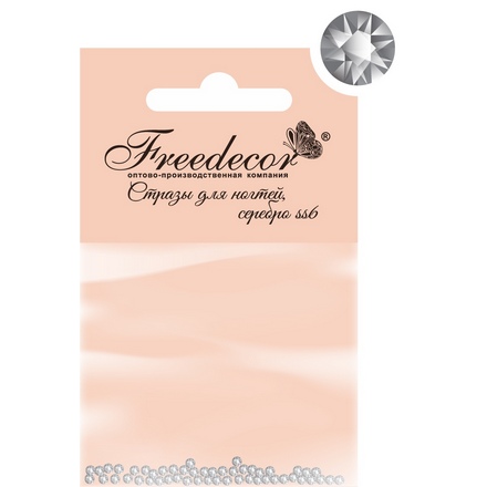

Стразы для ногтей Freedecor, «Серебро», 1,8 мм